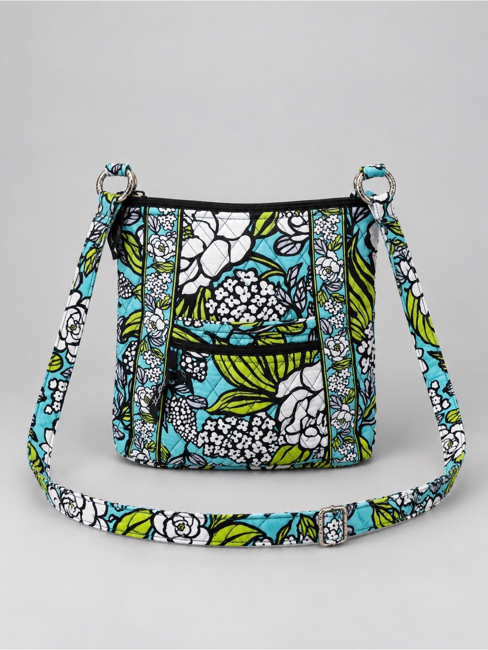 Vera Island Blooms Hipster Crossbody Bag Purse Floral Quilted Bohemian
